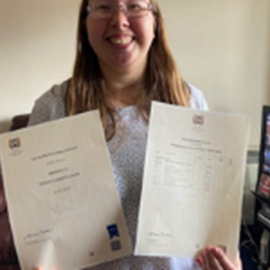 With my certificates